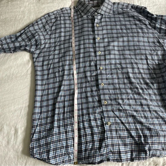 3 for $30 | Peter Millar Grandi & Rubinelli Blue Plaid Button Up Shirt - Picture 13 of 13